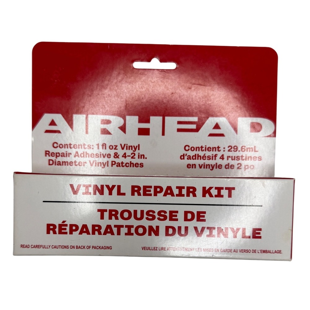 Airhead Vinyl Repair Kit - 1 fl oz Adhesive & 4 Patches‎ - Inflatable Raft